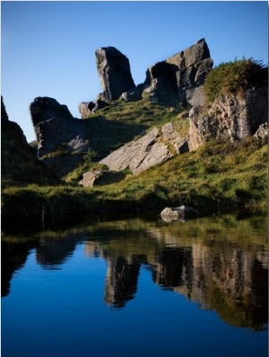 Rocks and Small Pool, Near Bunmahon, the Copper Coast, County Waterford, Ireland