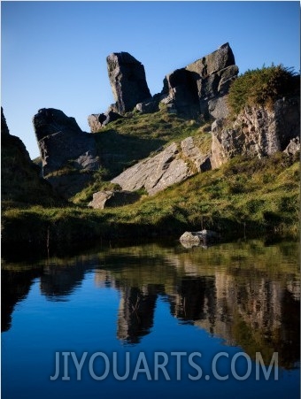 Rocks and Small Pool, Near Bunmahon, the Copper Coast, County Waterford, Ireland