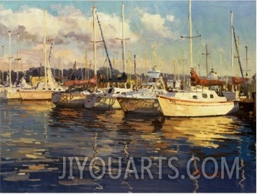 Boats on Glassy Harbor