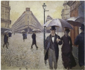 Paris Street in Rainy Weather
