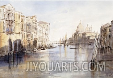 The Grand Canal, with Santa Maria Della Salute, Venice, Italy, 1865