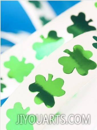 Green Shamrock Sticker Decorations