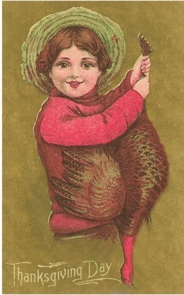 Victorian Girl with Turkey