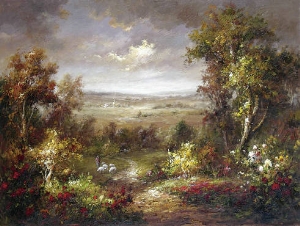 Landscape Oil Painting 100% Handmade Museum Quality0033