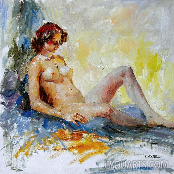 Nude Oil Painting 100% Handmade Museum Quality 0027,abstract portrait of a nude woman