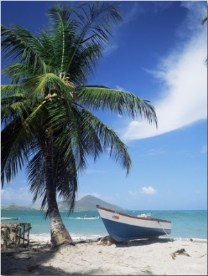 View Towards St. Kitts, Nevis, Leeward Islands, West Indies, Caribbean, Central America