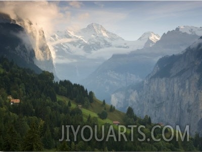 Wengen and Lauterbrunnen Valley, Berner Oberland, Switzerland