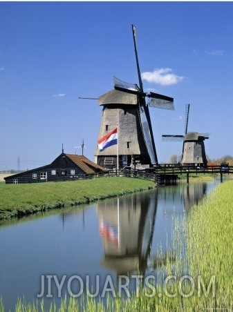 Windmills near Amsterdam, Holland