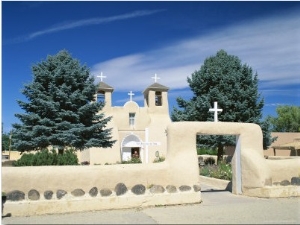 Exterior of San Francisco De Asis Christian Church, Taos, New Mexico, USA