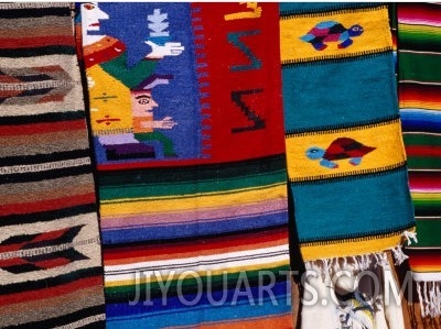 Traditional Blankets for Sale at Arts and Craft Store, Todos Santos, Mexico