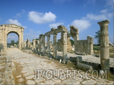 Roman Triumphal Arch and Colonnaded Street, Al Bas Site, Unesco World Heritage Site, Tyre, Lebanon