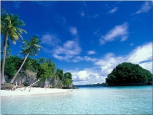 Bay of Honeymoon Island, World Heritage Site, Rock Islands, Palau