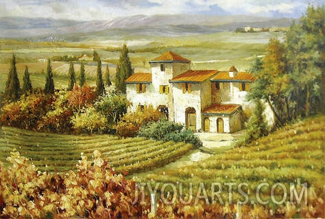 Landscape Oil Painting,Villages oil paintings0003