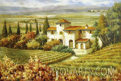Landscape Oil Painting,Villages oil paintings0003
