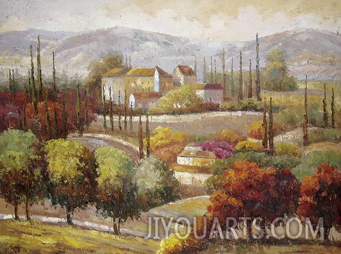 Landscape Oil Painting,Villages oil paintings0006