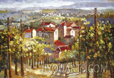 Landscape Oil Painting,Villages oil paintings0010