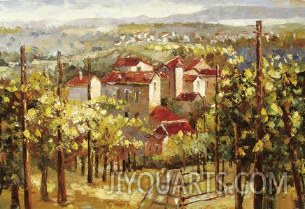 Landscape Oil Painting,Villages oil paintings0012