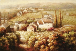 Landscape Oil Painting,Villages oil paintings0013