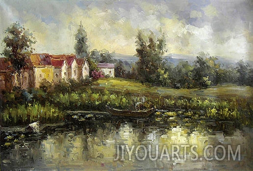 Landscape Oil Painting,Villages oil paintings0014