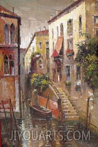 Venice Oil Painting 0009, southern water towns, most beautiful waterways