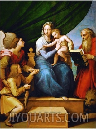 Madonna with a Fish (In the Hand of Young Tobias, Accompanied by the Archangel Raphael)