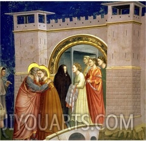 The Meeting at the Golden Gate, circa 1305 Gate in Jerusalem, circa 1305