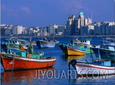 Harbour View with Fishing Boats, Alexandria, Egypt