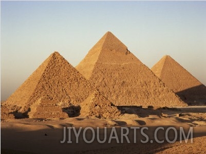 Pyramids at Sunset, Giza, Unesco World Heritage Site, Near Cairo, Egypt, North Africa, Africa