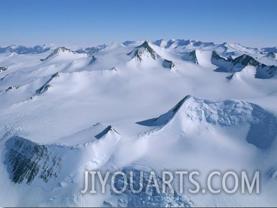 A View of the Mountain Peaks South of Mount Vinson