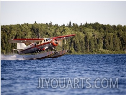 Norseman Float Plane Takes Off, Red Lake, Northern Ontario, Canada