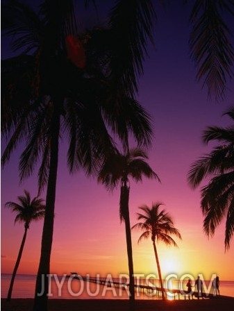 Sunset on the Coastal Isle of Youth, South Side of Cuba, Havana, Cuba