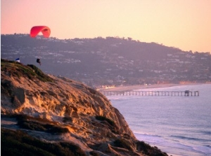 Hang Glider Taking Off, Torrey Pines Gilderport, La Jolla, San Diego, California