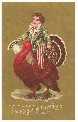 Little Uncle Sam Riding Turkey