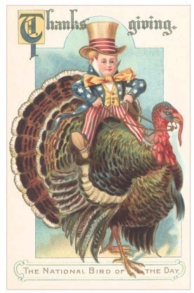 Little Uncle Sam Riding Turkey  01