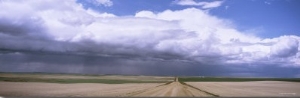 Storm Clouds over a Country Road, Alberta, Canada