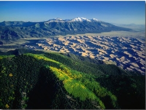 Wind Shaped Dunes Beneath the Sangre De Cristo Mountains, Great Sand Dunes National Monument