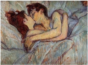 In Bed: The Kiss