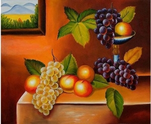 Still Life with fruits and tray