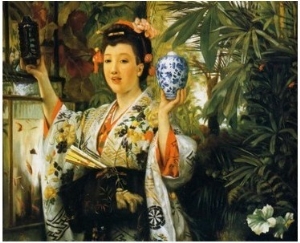 Young Lady Holding Japanese Objects