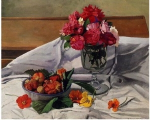 Flowers and Strawberries