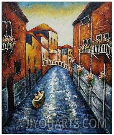 Venetian Canal with Gondola