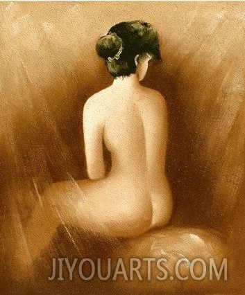 Nude From the Back, Seated