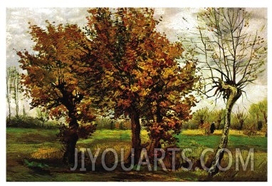 Autumn Landscape with Four Trees