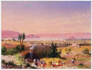A View of Mexico City with an Encampment, 1878