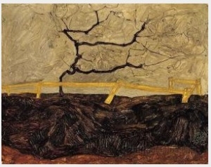Bare Tree Behind A Fence
