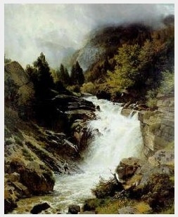 A Waterfall In The Bavarian Alps