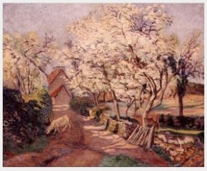 Plum Trees in Blossom