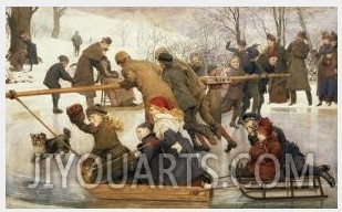 A Merry Go Round on the Ice 1888