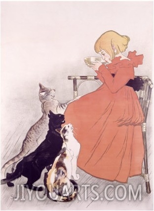 Lait Sterilise, cats and girl