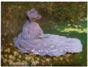 Springtime，Reading girl